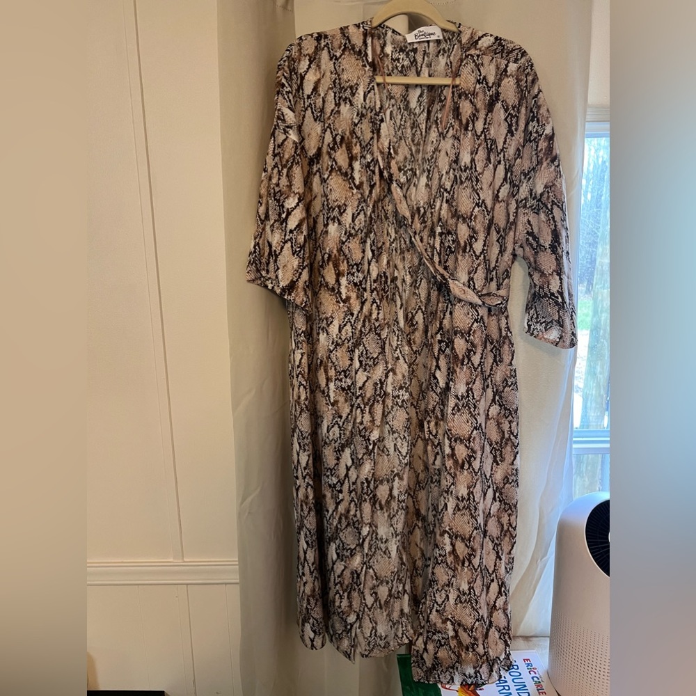 The Boutique southern style Snake Skin Wrap dress